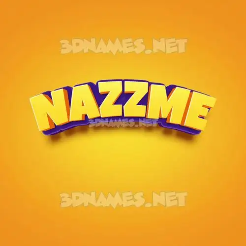 nazzme in Orange Toon style - 3D name wallpaper nazzme in Orange Toon style - 3D name wallpaper