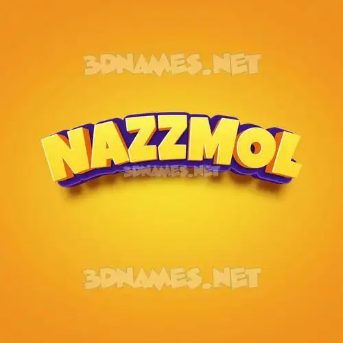 nazzmol in Orange Toon style - 3D name wallpaper nazzmol in Orange Toon style - 3D name wallpaper