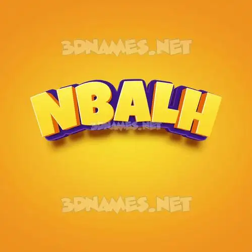nbalh in Orange Toon style - 3D name wallpaper nbalh in Orange Toon style - 3D name wallpaper