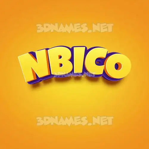 nbico in Orange Toon style - 3D name wallpaper nbico in Orange Toon style - 3D name wallpaper