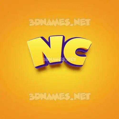 nc in Orange Toon style - 3D name wallpaper nc in Orange Toon style - 3D name wallpaper