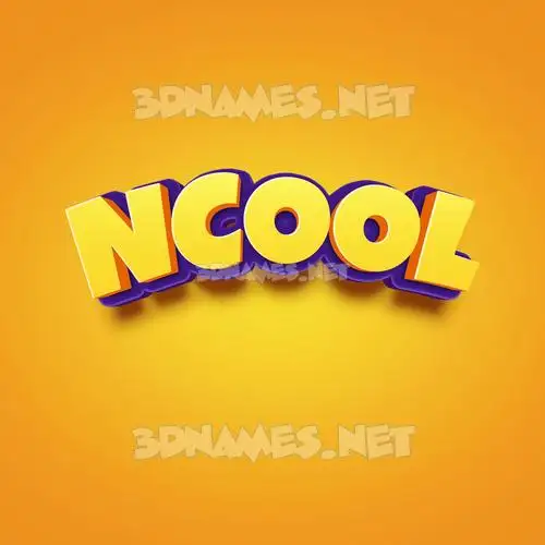 ncool in Orange Toon style - 3D name wallpaper ncool in Orange Toon style - 3D name wallpaper