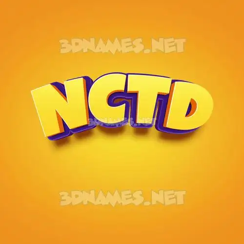 nctd in Orange Toon style - 3D name wallpaper