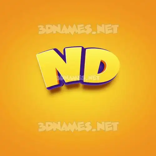 nd in Orange Toon style - 3D name wallpaper nd in Orange Toon style - 3D name wallpaper