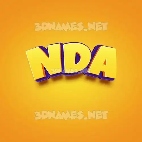 nda in Orange Toon style - 3D name wallpaper nda in Orange Toon style - 3D name wallpaper