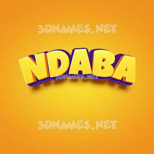 ndaba in Orange Toon style - 3D name wallpaper ndaba in Orange Toon style - 3D name wallpaper