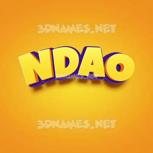 ndao in Orange Toon style - 3D name wallpaper ndao in Orange Toon style - 3D name wallpaper