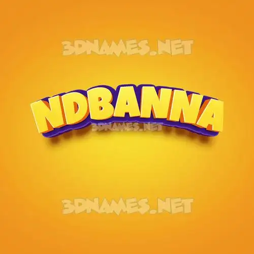 ndbanna in Orange Toon style - 3D name wallpaper ndbanna in Orange Toon style - 3D name wallpaper