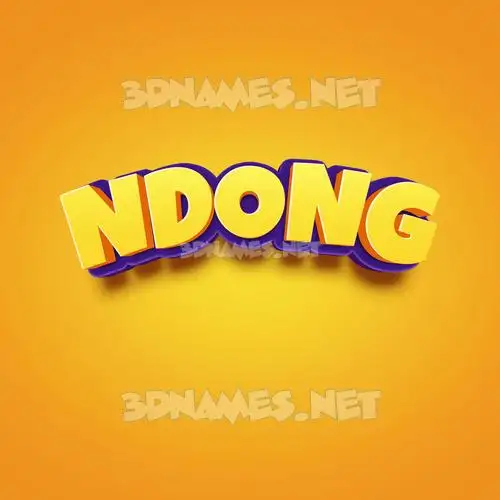 ndong in Orange Toon style - 3D name wallpaper