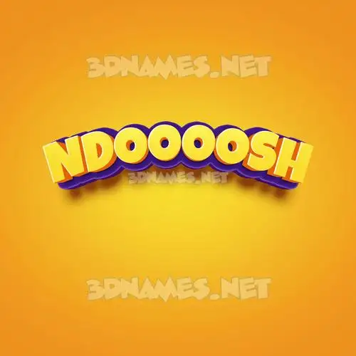 ndoooosh in Orange Toon style - 3D name wallpaper ndoooosh in Orange Toon style - 3D name wallpaper
