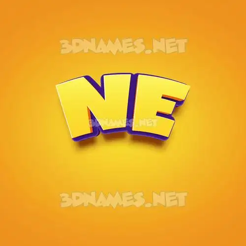 ne in Orange Toon style - 3D name wallpaper ne in Orange Toon style - 3D name wallpaper
