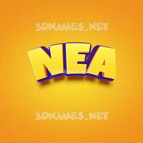 nea in Orange Toon style - 3D name wallpaper