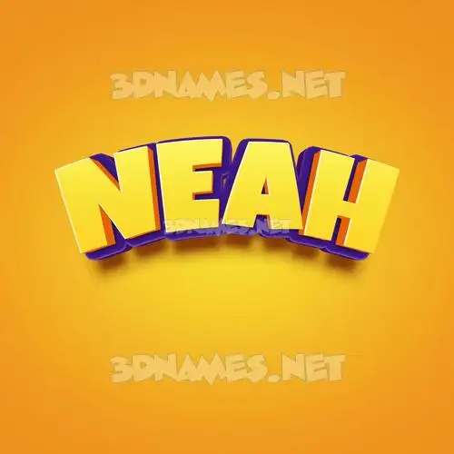 neah in Orange Toon style - 3D name wallpaper neah in Orange Toon style - 3D name wallpaper