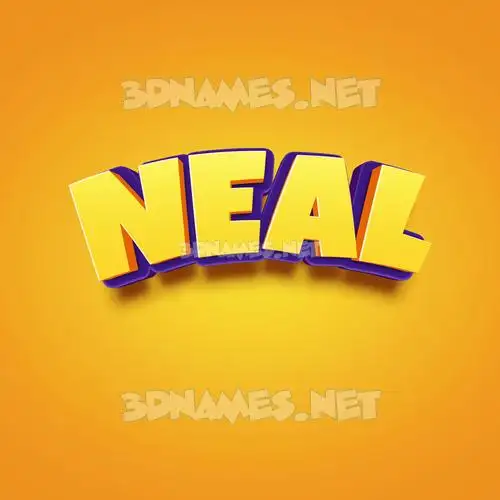 neal in Orange Toon style - 3D name wallpaper neal in Orange Toon style - 3D name wallpaper