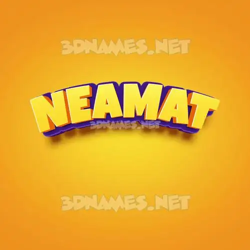 neamat in Orange Toon style - 3D name wallpaper neamat in Orange Toon style - 3D name wallpaper