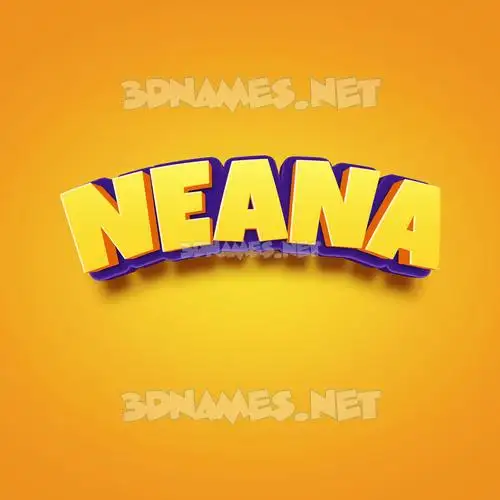 neana in Orange Toon style - 3D name wallpaper