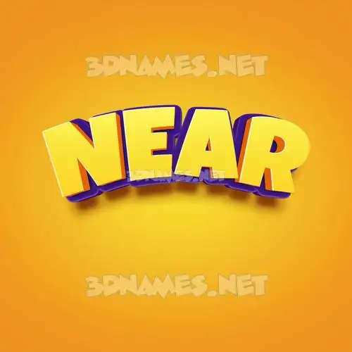 near in Orange Toon style - 3D name wallpaper near in Orange Toon style - 3D name wallpaper