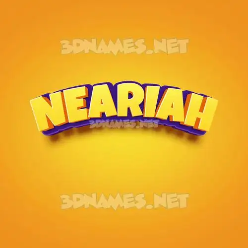 neariah in Orange Toon style - 3D name wallpaper neariah in Orange Toon style - 3D name wallpaper