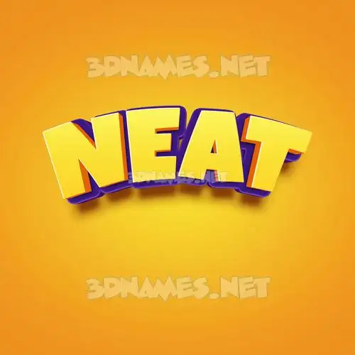 neat in Orange Toon style - 3D name wallpaper