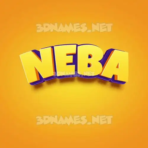 neba in Orange Toon style - 3D name wallpaper neba in Orange Toon style - 3D name wallpaper