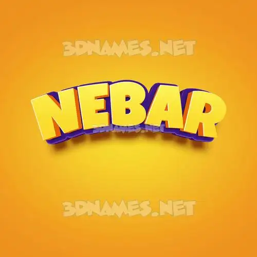 nebar in Orange Toon style - 3D name wallpaper nebar in Orange Toon style - 3D name wallpaper