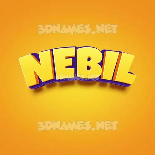 nebil in Orange Toon style - 3D name wallpaper nebil in Orange Toon style - 3D name wallpaper