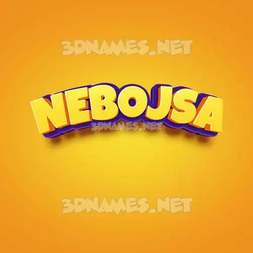 nebojsa in Orange Toon style - 3D name wallpaper