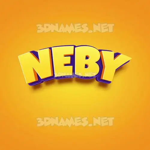 neby in Orange Toon style - 3D name wallpaper neby in Orange Toon style - 3D name wallpaper