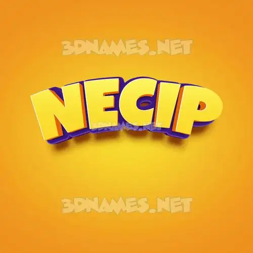necip in Orange Toon style - 3D name wallpaper necip in Orange Toon style - 3D name wallpaper