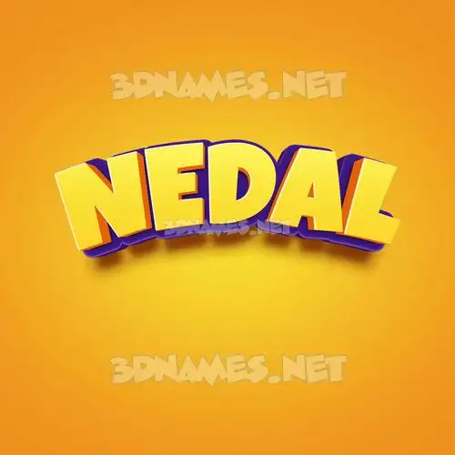 nedal in Orange Toon style - 3D name wallpaper nedal in Orange Toon style - 3D name wallpaper