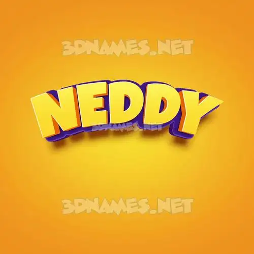 neddy in Orange Toon style - 3D name wallpaper neddy in Orange Toon style - 3D name wallpaper