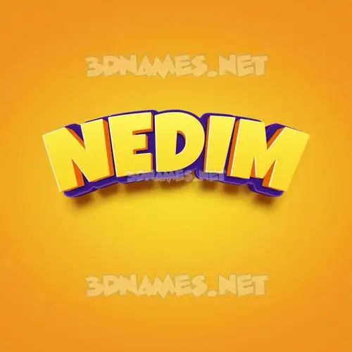 nedim in Orange Toon style - 3D name wallpaper nedim in Orange Toon style - 3D name wallpaper