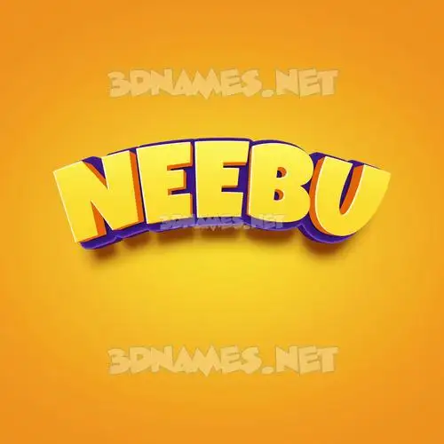 neebu in Orange Toon style - 3D name wallpaper neebu in Orange Toon style - 3D name wallpaper