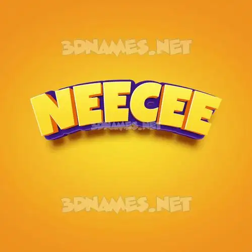 neecee in Orange Toon style - 3D name wallpaper neecee in Orange Toon style - 3D name wallpaper