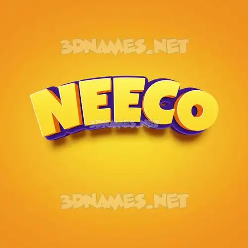 neeco in Orange Toon style - 3D name wallpaper neeco in Orange Toon style - 3D name wallpaper
