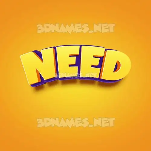 need in Orange Toon style - 3D name wallpaper need in Orange Toon style - 3D name wallpaper