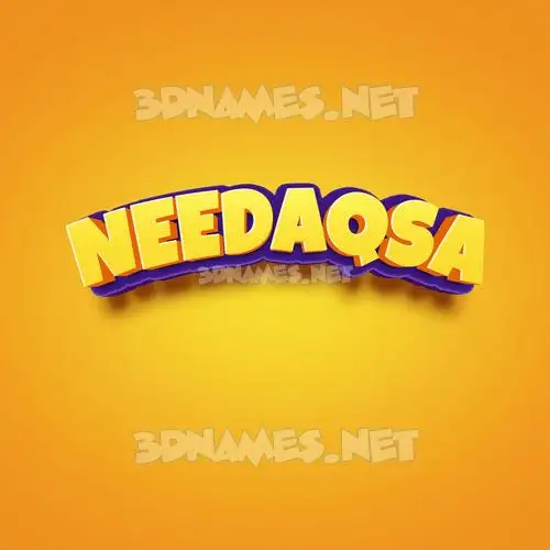 needaqsa in Orange Toon style - 3D name wallpaper needaqsa in Orange Toon style - 3D name wallpaper