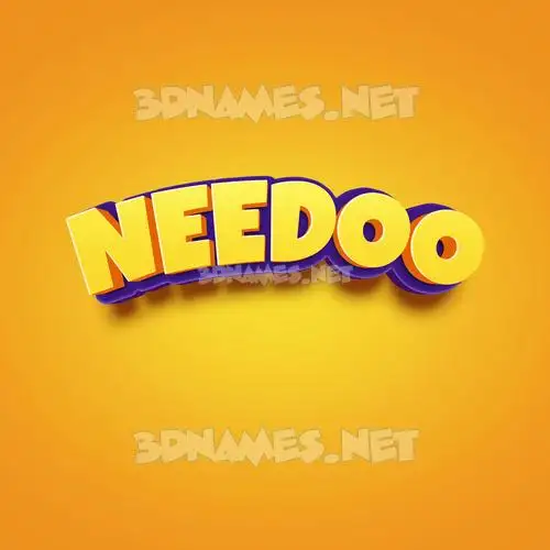 needoo in Orange Toon style - 3D name wallpaper needoo in Orange Toon style - 3D name wallpaper