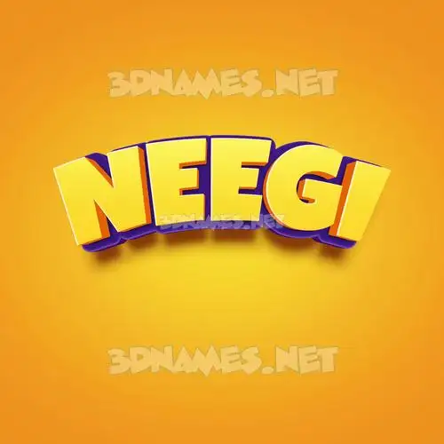 neegi in Orange Toon style - 3D name wallpaper neegi in Orange Toon style - 3D name wallpaper