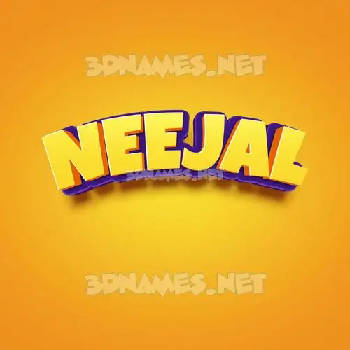 neejal in Orange Toon style - 3D name wallpaper neejal in Orange Toon style - 3D name wallpaper