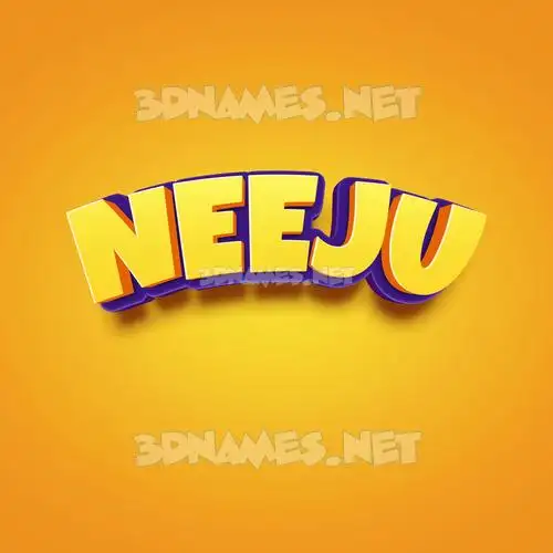 neeju in Orange Toon style - 3D name wallpaper neeju in Orange Toon style - 3D name wallpaper