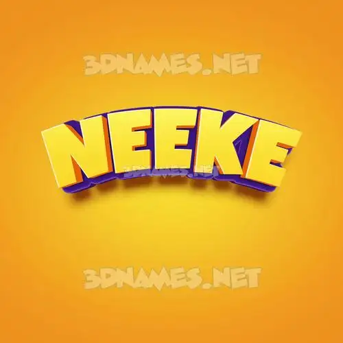 neeke in Orange Toon style - 3D name wallpaper neeke in Orange Toon style - 3D name wallpaper