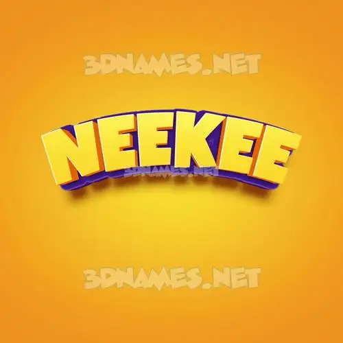 neekee in Orange Toon style - 3D name wallpaper neekee in Orange Toon style - 3D name wallpaper