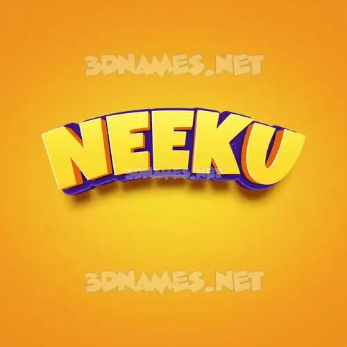 neeku in Orange Toon style - 3D name wallpaper neeku in Orange Toon style - 3D name wallpaper