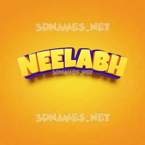 neelabh in Orange Toon style - 3D name wallpaper