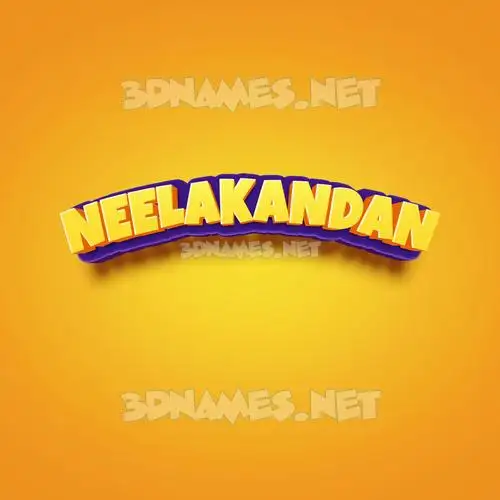 neelakandan in Orange Toon style - 3D name wallpaper
