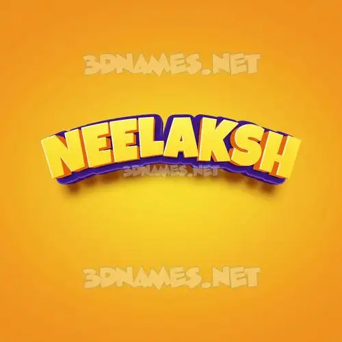 neelaksh in Orange Toon style - 3D name wallpaper