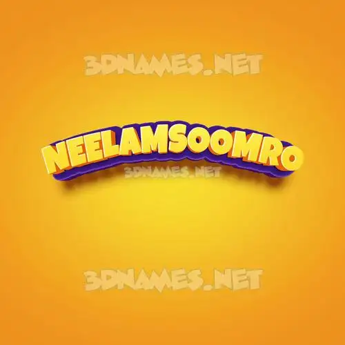 neelamsoomro in Orange Toon style - 3D name wallpaper neelamsoomro in Orange Toon style - 3D name wallpaper