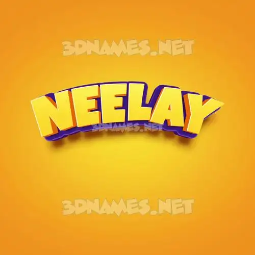 neelay in Orange Toon style - 3D name wallpaper neelay in Orange Toon style - 3D name wallpaper