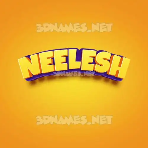 neelesh in Orange Toon style - 3D name wallpaper
